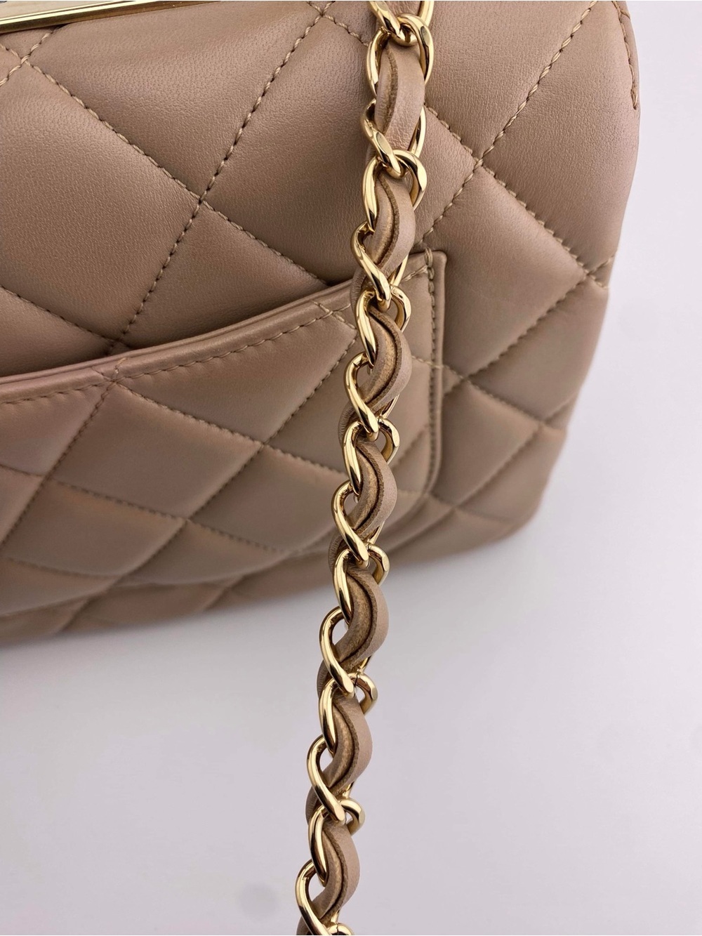 CHANEL Quilted Top Handle Satchel in Blush - Picture 10 of 10